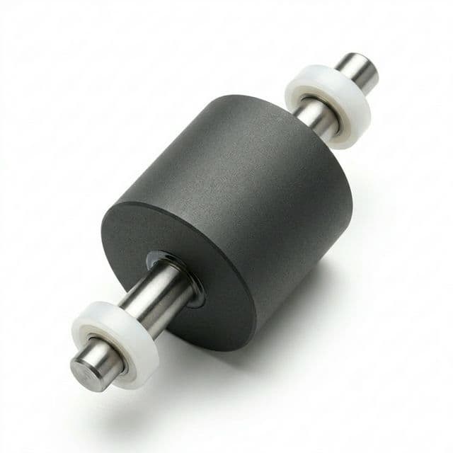 Cylinder ferrite rotor with bearing integration for appliance motors.